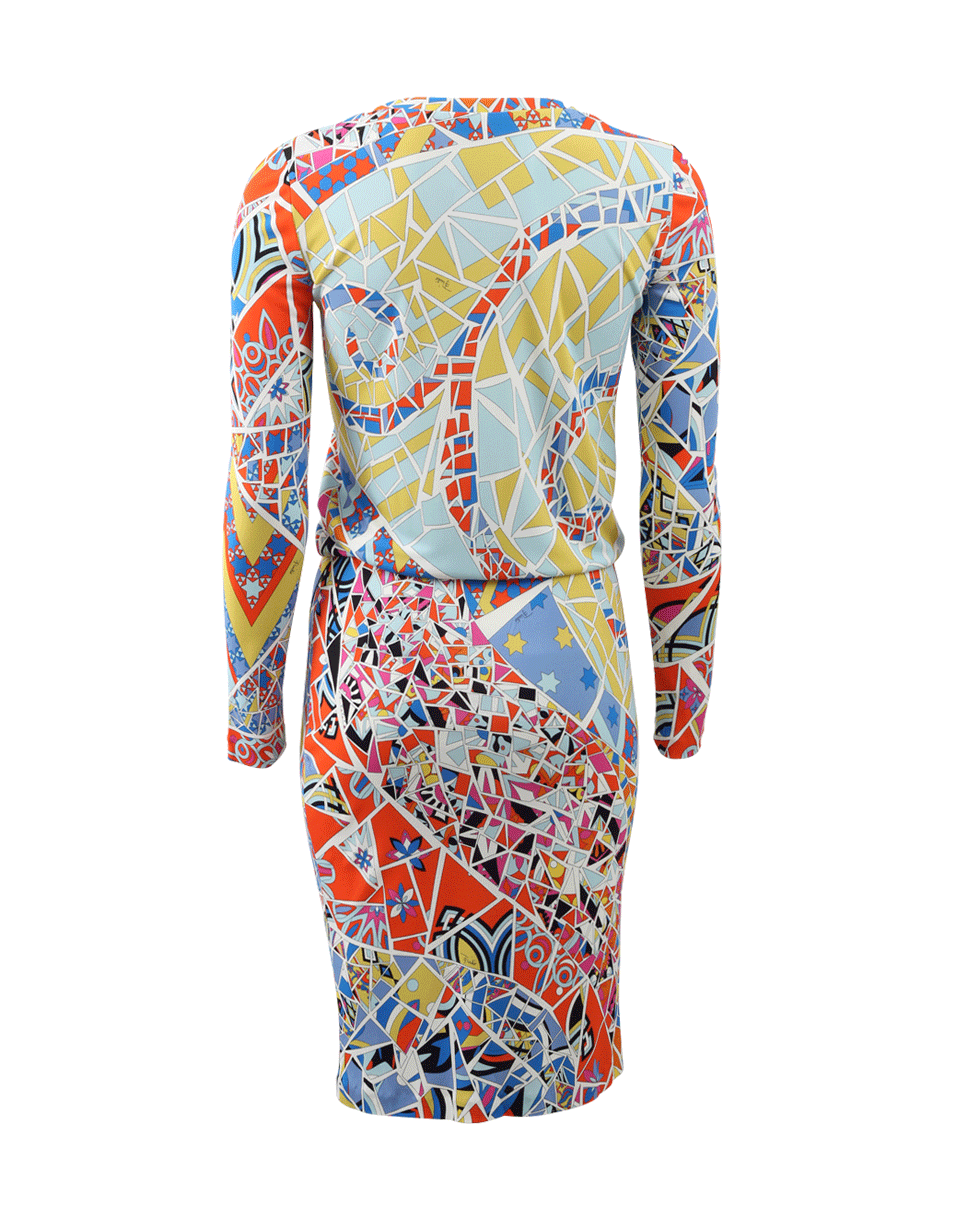 EMILIO PUCCI-Mosaico Print Dress-
