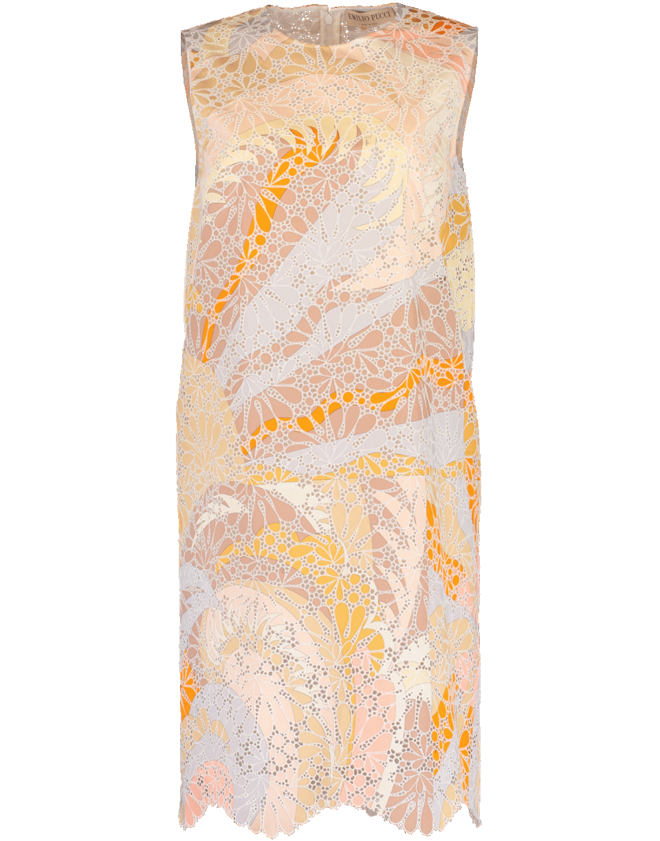 EMILIO PUCCI-Acapulco Macrame Shift Dress-