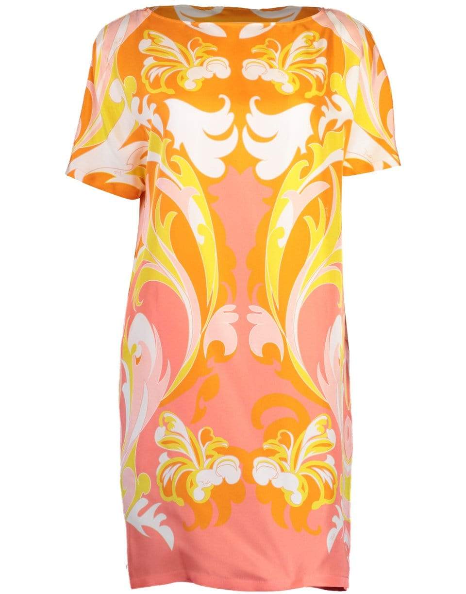 EMILIO PUCCI-Tropicana Print Silk Twill Dress-