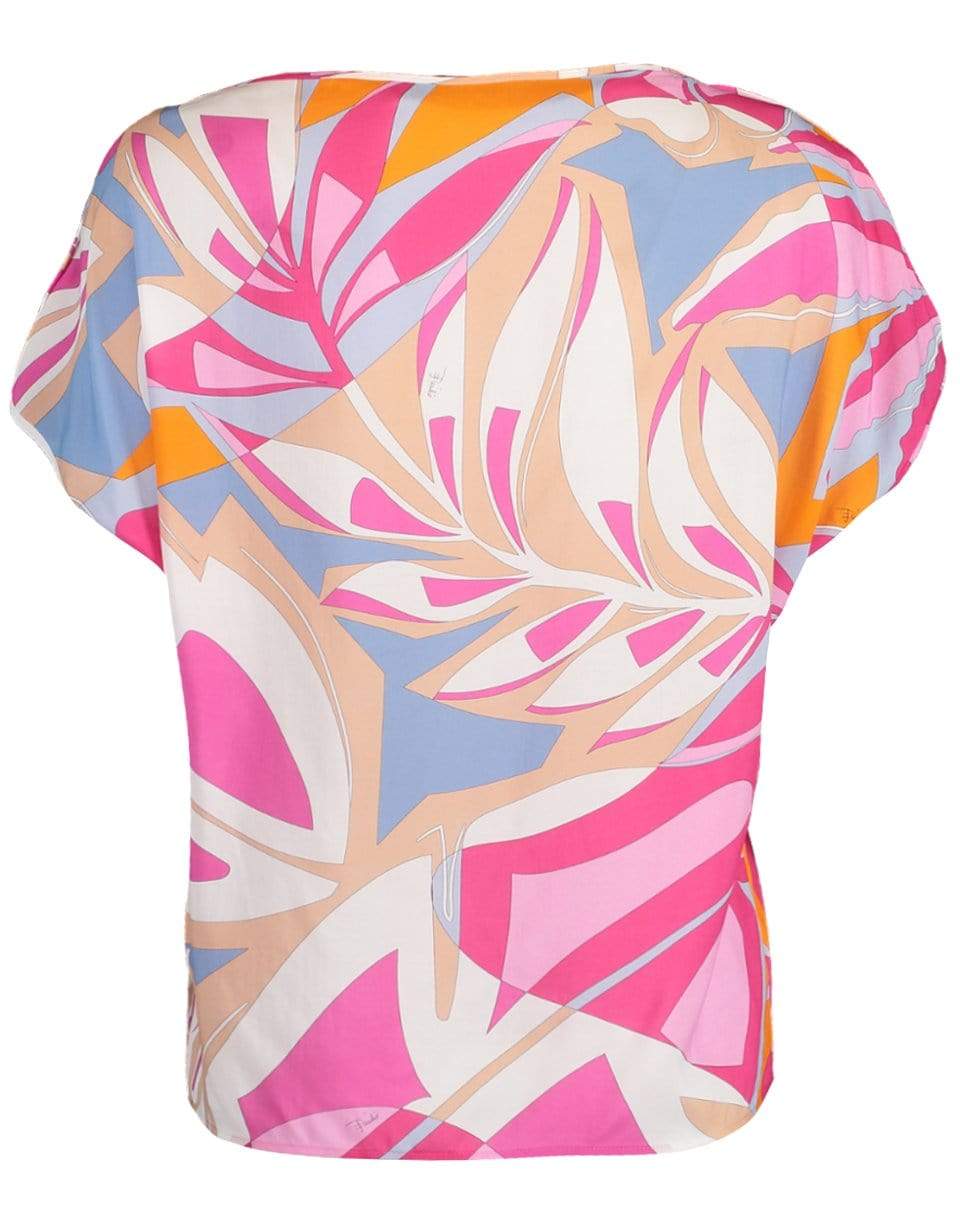 EMILIO PUCCI-Short Sleeve Boatneck Top-