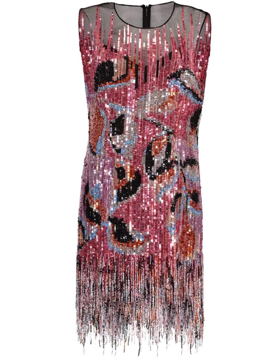 EMILIO PUCCI-Beaded Shift Dress-PINK