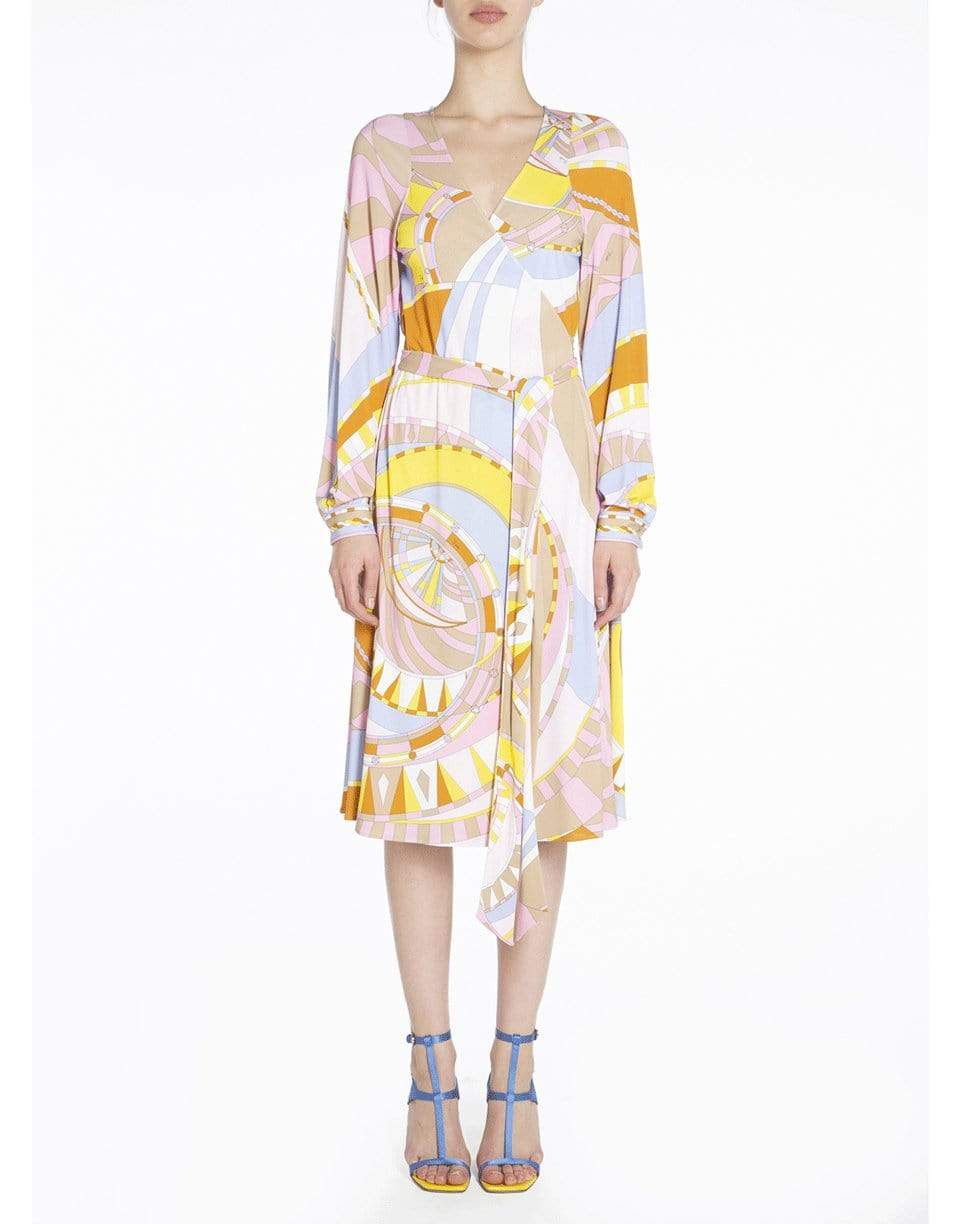 EMILIO PUCCI-Wrap Print Dress-