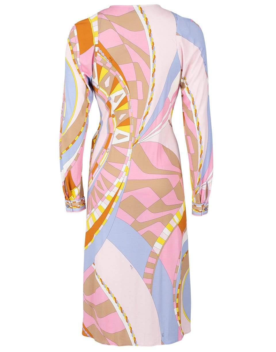 EMILIO PUCCI-Wrap Print Dress-