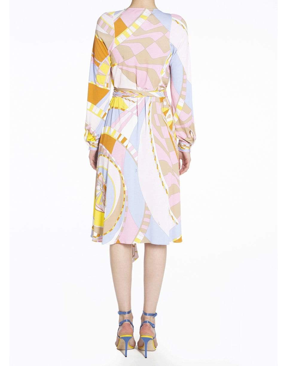 EMILIO PUCCI-Wrap Print Dress-