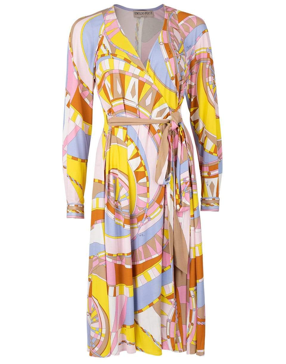 EMILIO PUCCI-Wrap Print Dress-