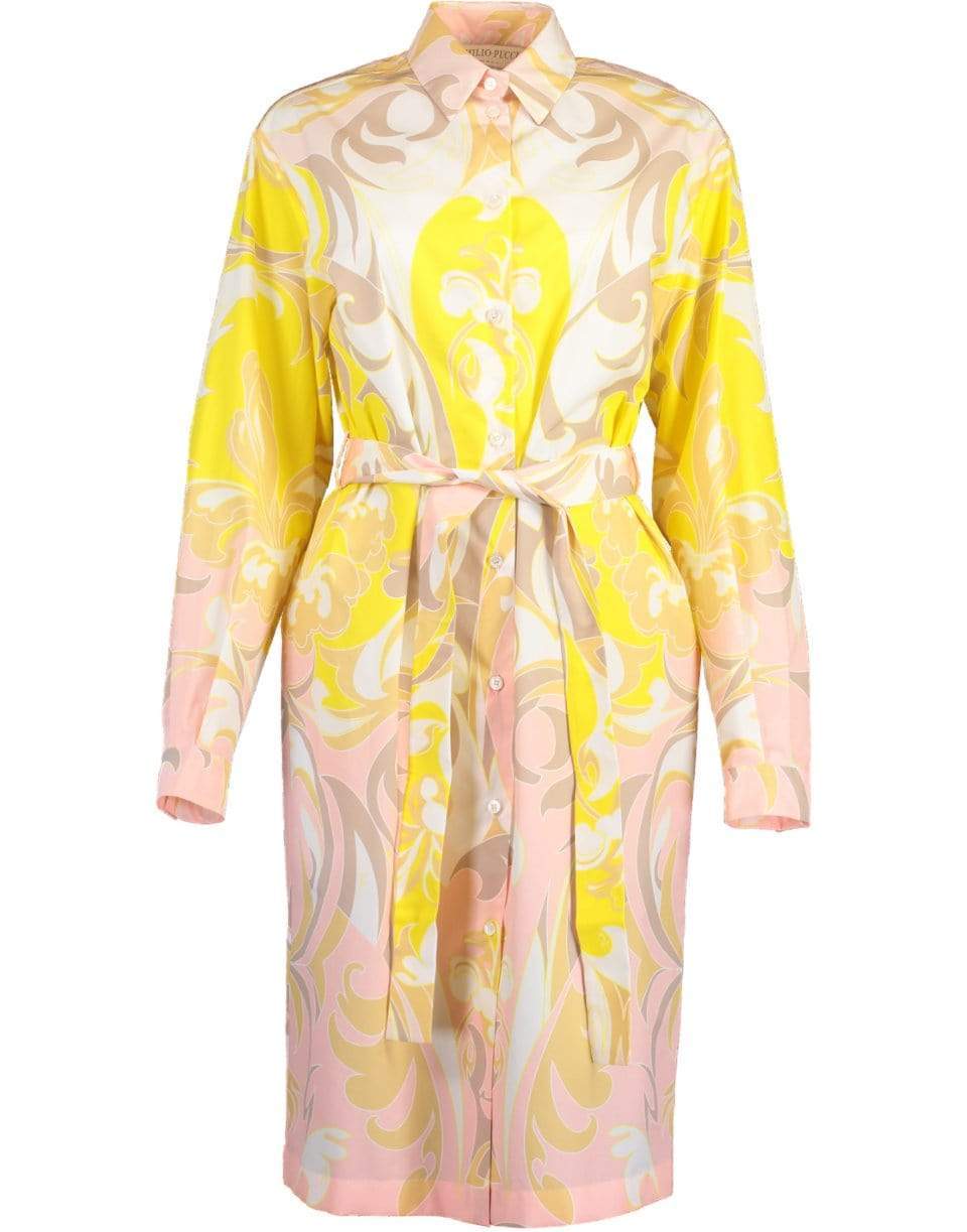 EMILIO PUCCI-Tropicana Print Chemisier Dress-