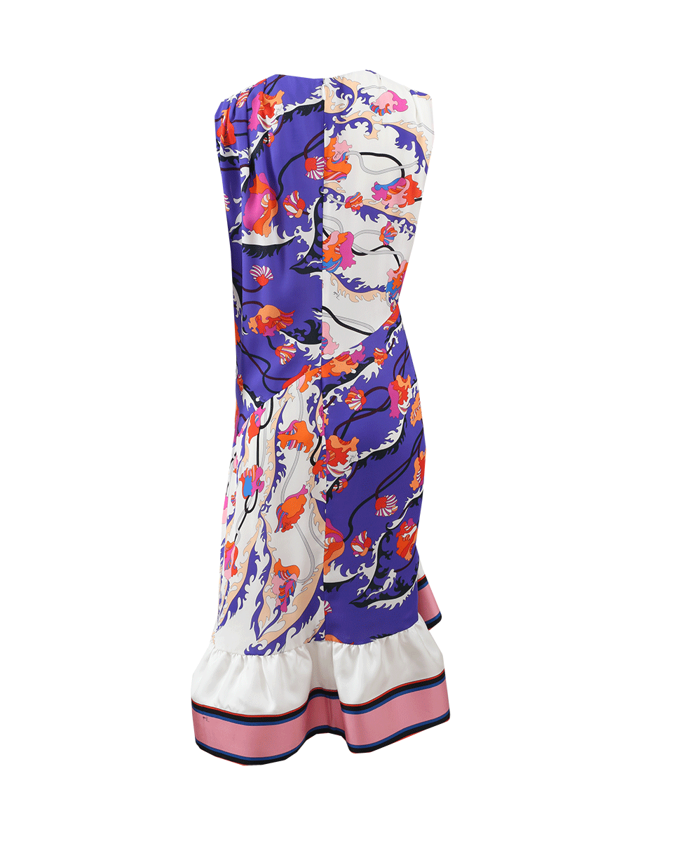 EMILIO PUCCI-Ruffle Hem Printed Dress-