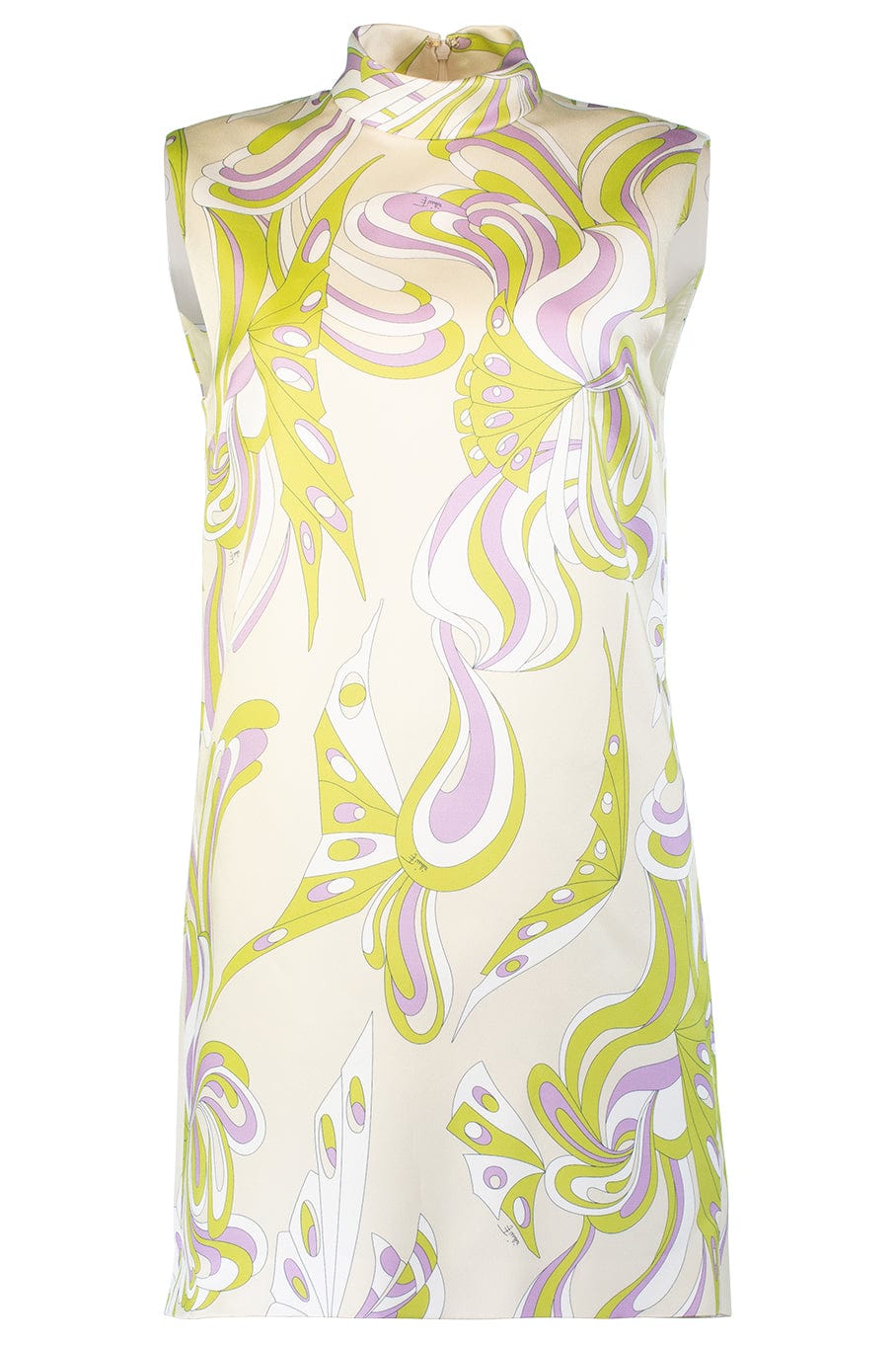 EMILIO PUCCI-Sleeveless Printed Mock Neck Dress-