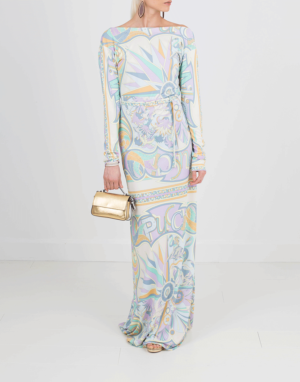 EMILIO PUCCI-Miami Print Jersey Gown-
