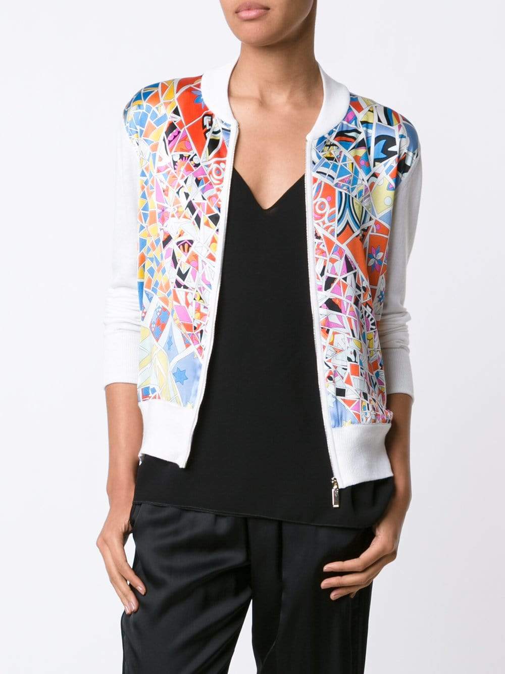 EMILIO PUCCI-Silk Front Bomber-