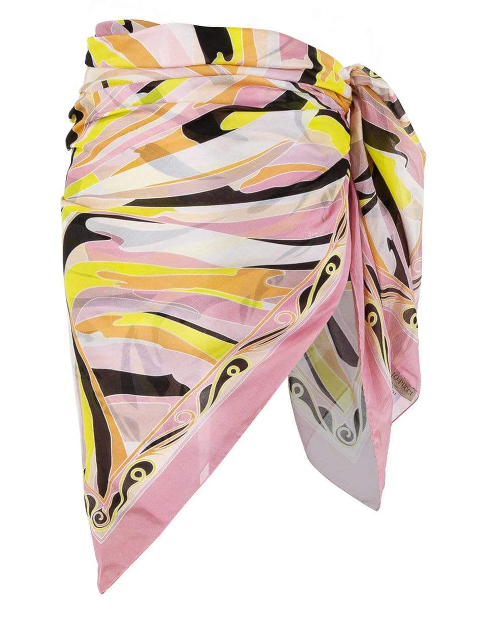 EMILIO PUCCI-Pink Quirimbas Print Cotton Voile Carré-PINK