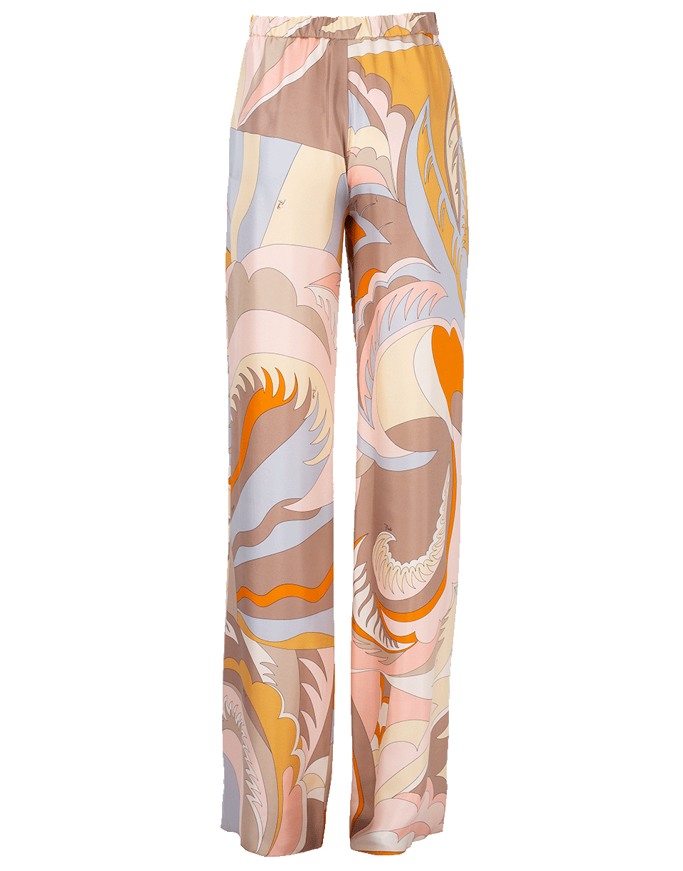 EMILIO PUCCI-Acapulco Print Silk Pant-