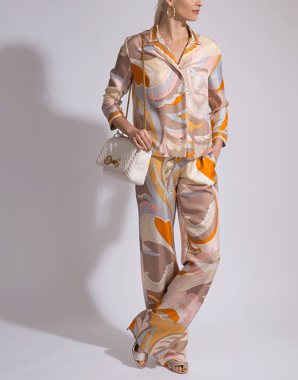 EMILIO PUCCI-Acapulco Print Silk Pant-