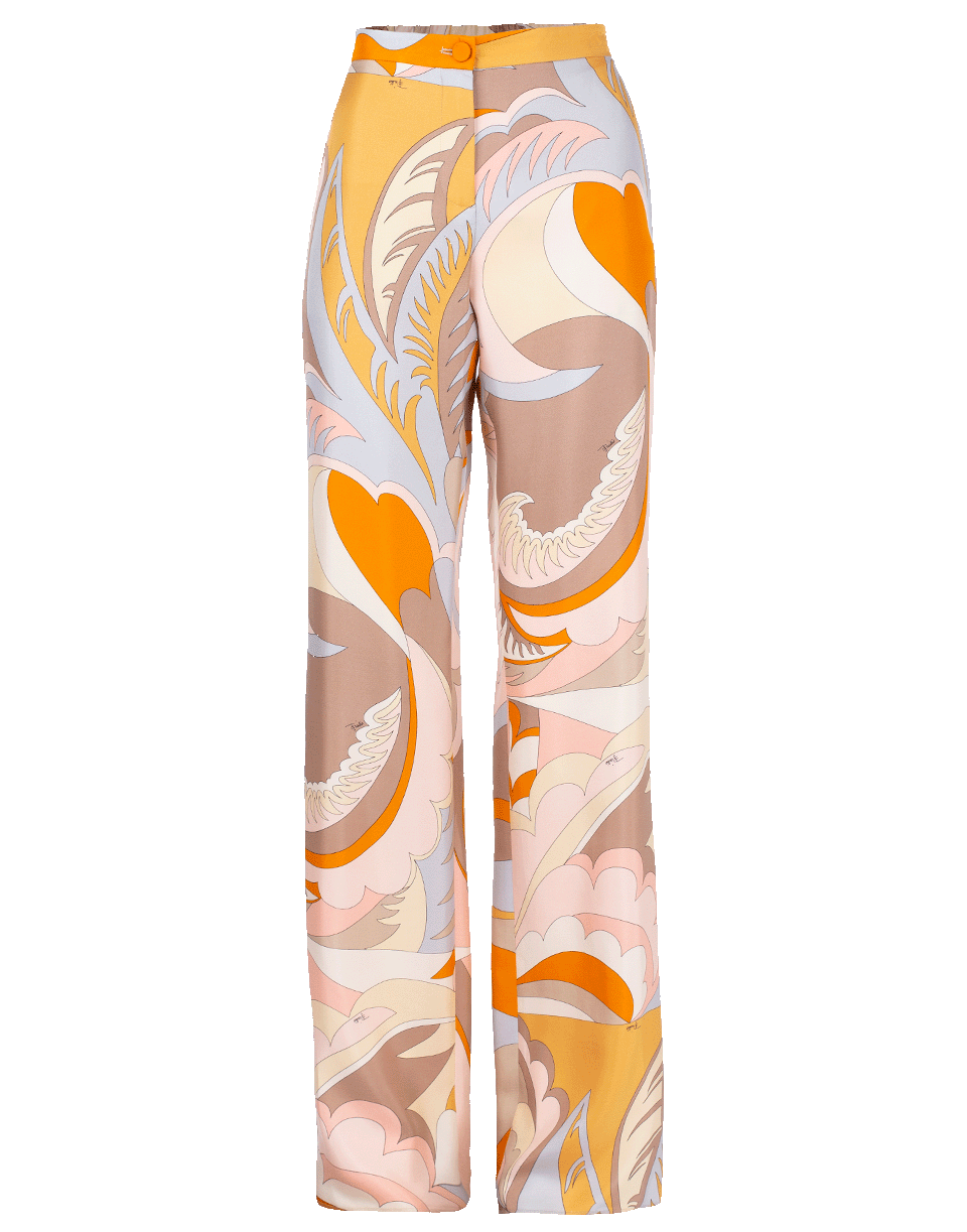 EMILIO PUCCI-Acapulco Print Silk Pant-