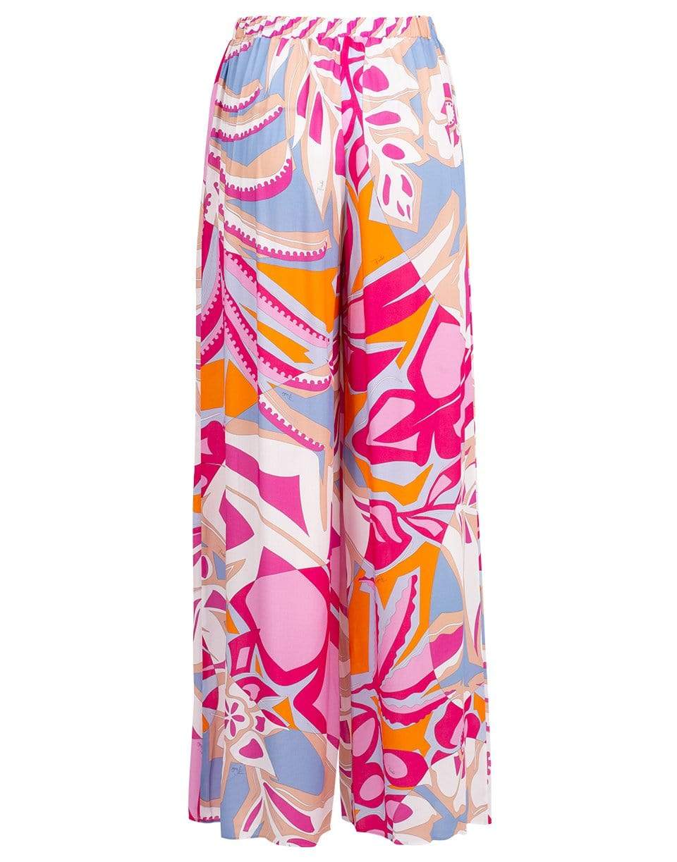 EMILIO PUCCI-Wide Leg Print Pant-