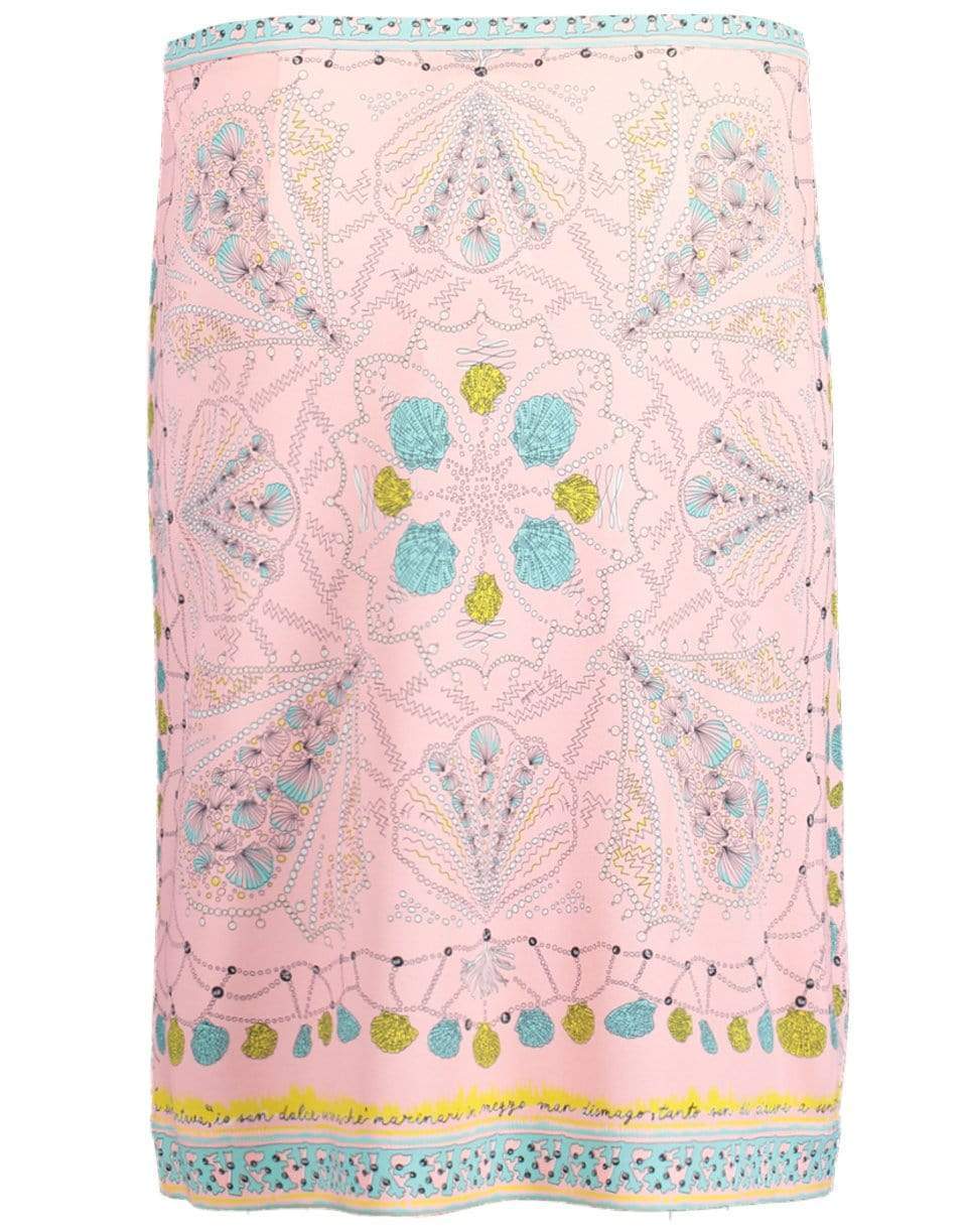 EMILIO PUCCI-Conchiglie Print Jersey Skirt - Rosa Turchese-
