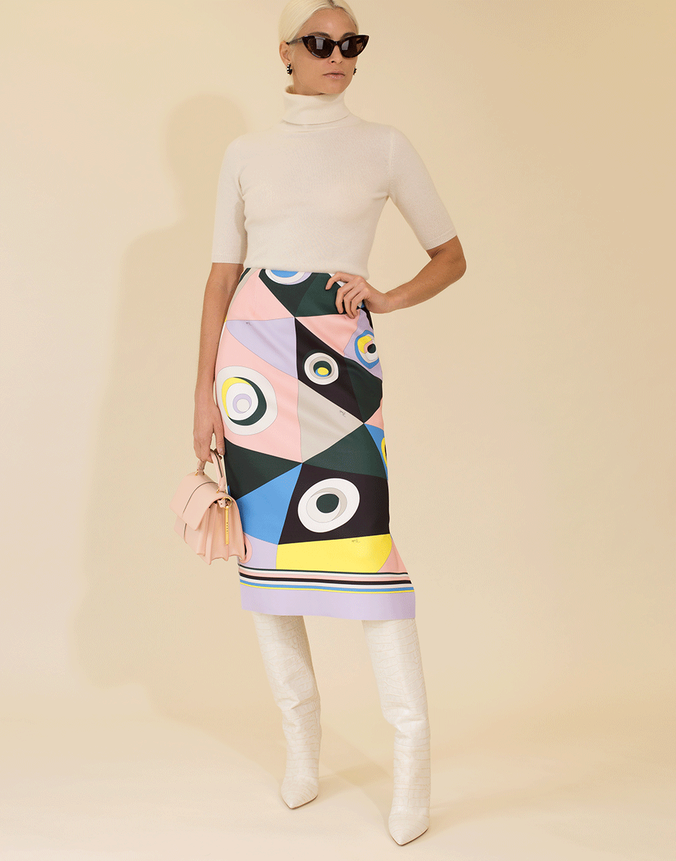EMILIO PUCCI-Printed Pencil Skirt-