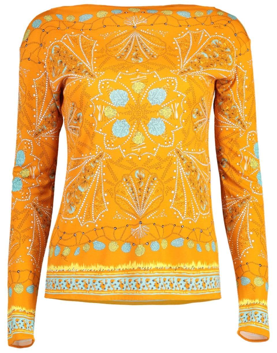 EMILIO PUCCI-Conchiglie Print Top-
