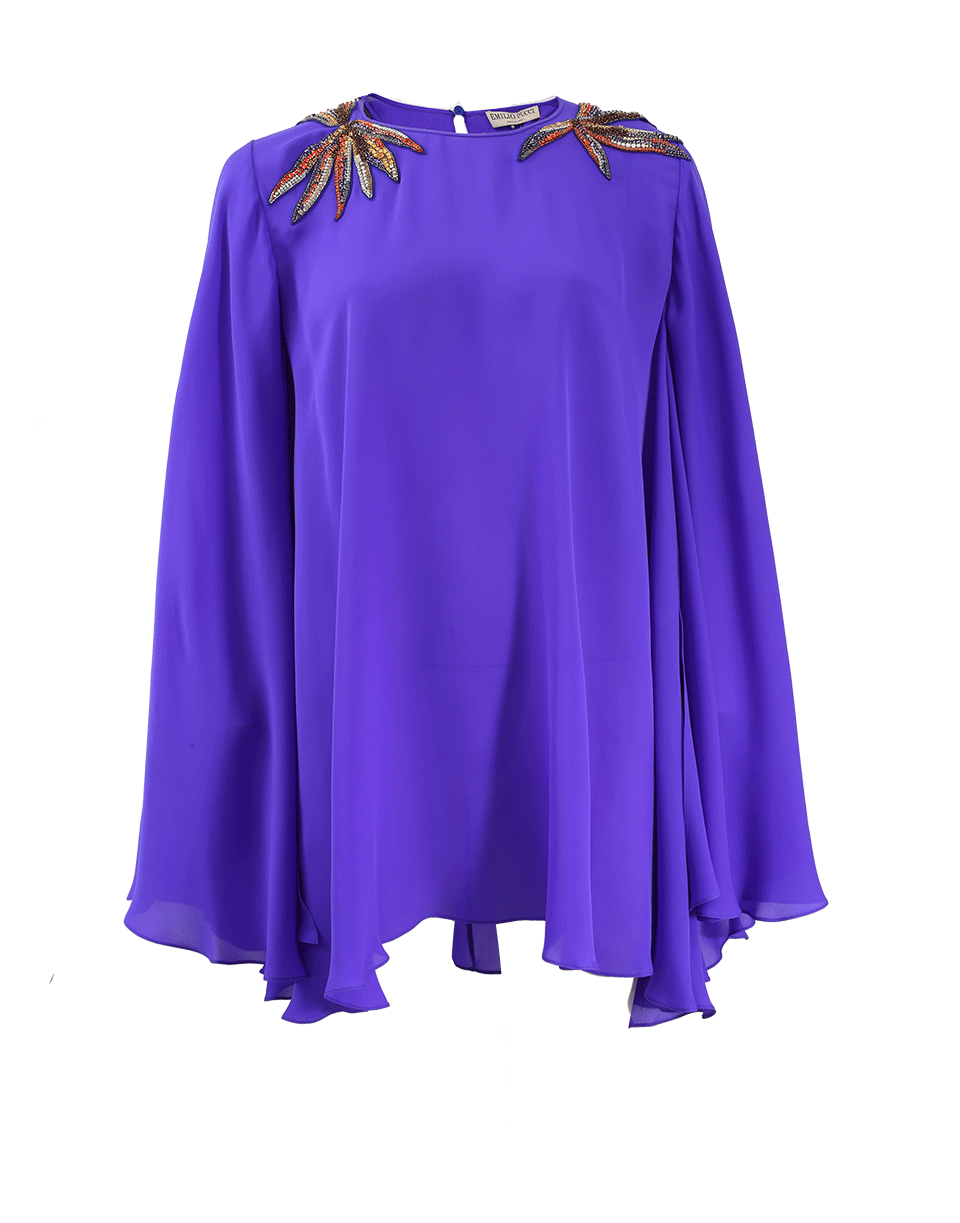 EMILIO PUCCI-Embellished Shoulder Kaftan Blouse-