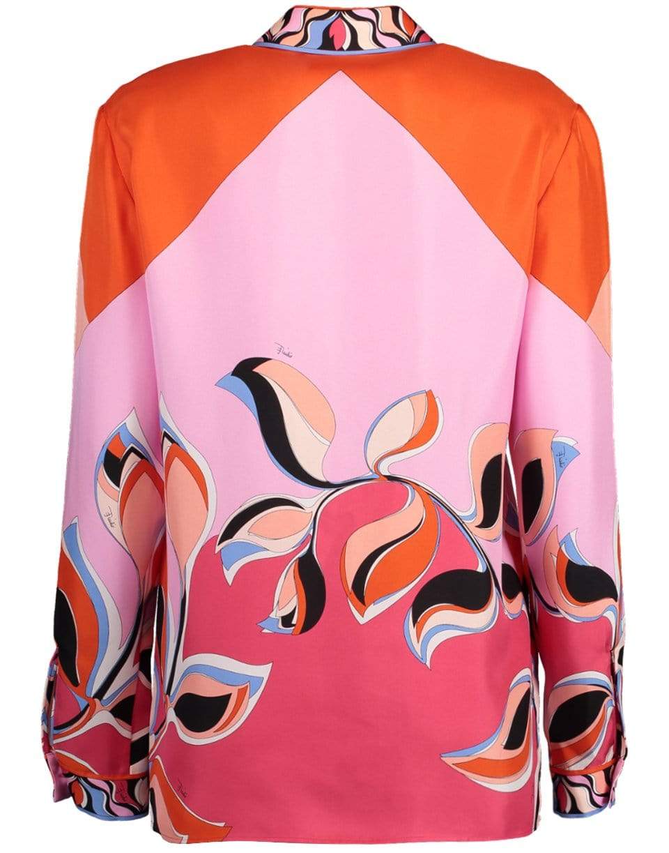 EMILIO PUCCI-Print Button Down Blouse-