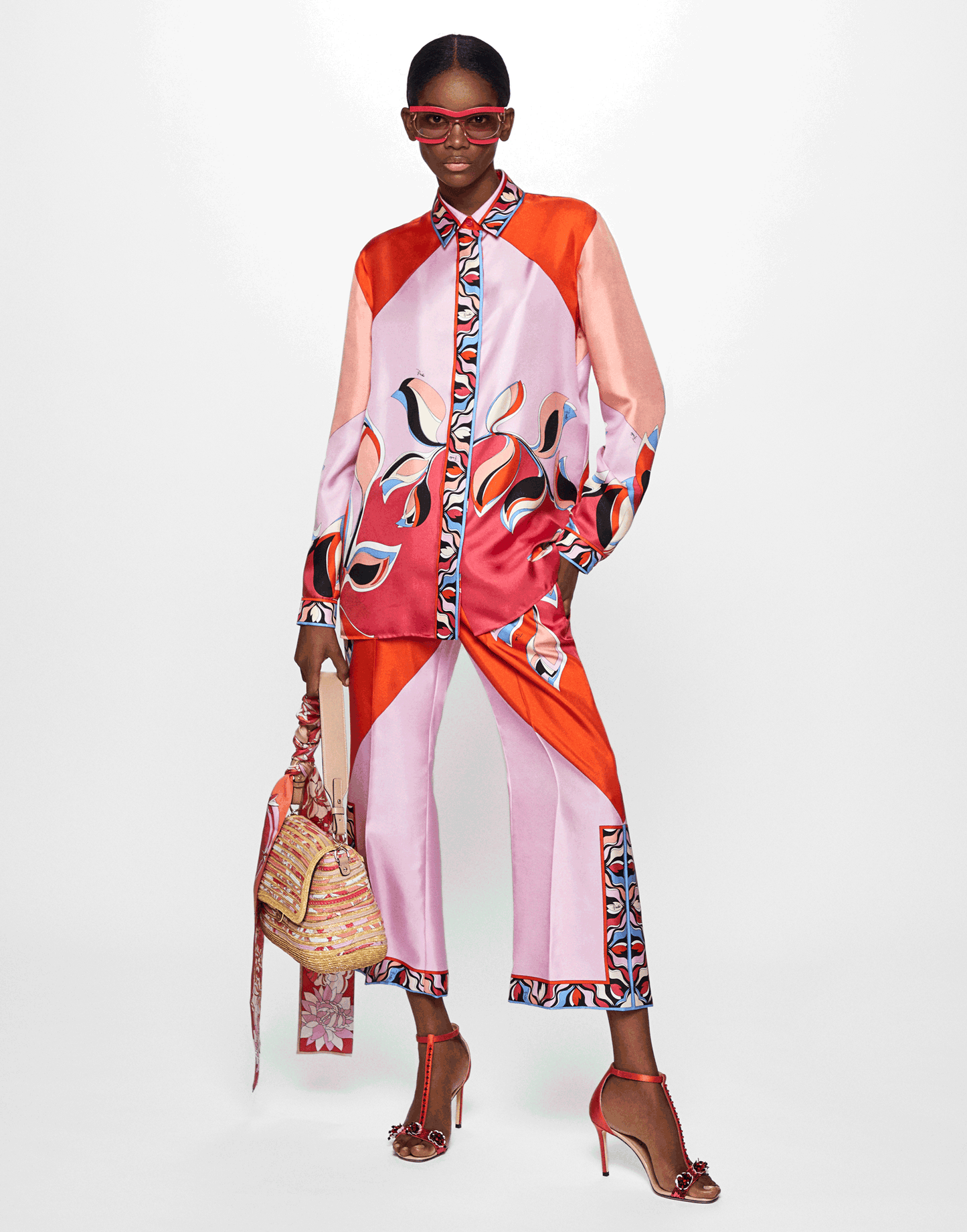 EMILIO PUCCI-Print Button Down Blouse-
