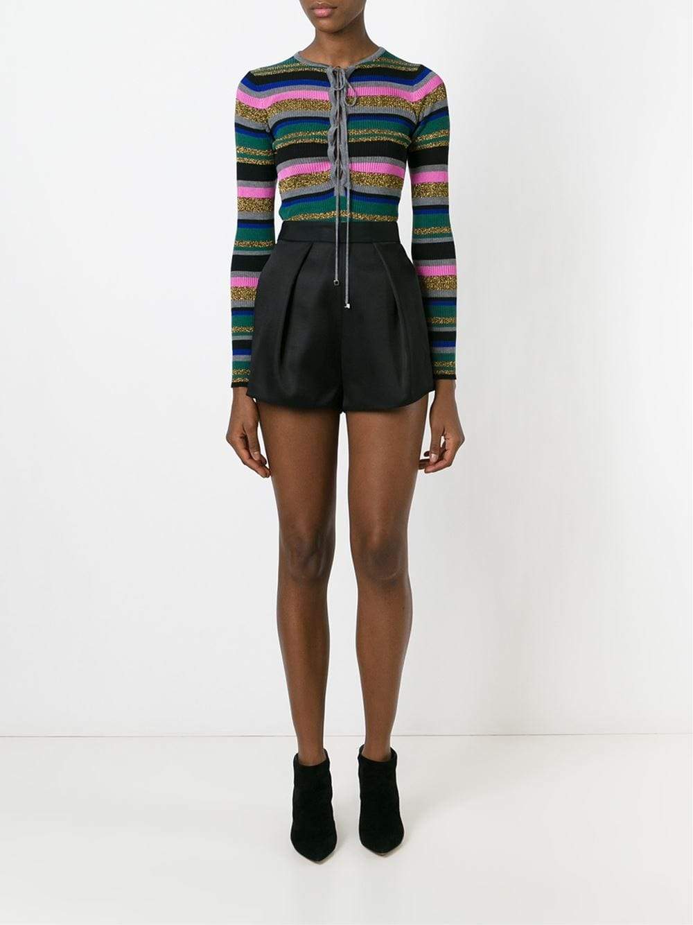 EMILIO PUCCI-Lace-Up Striped Knit-