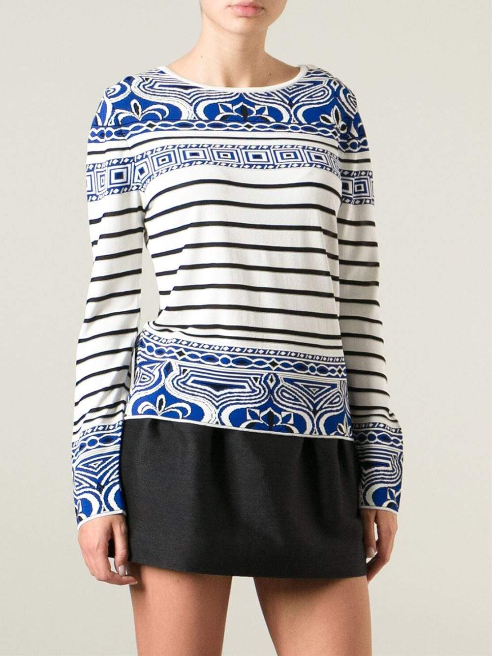 EMILIO PUCCI-Righe Boxy Top-