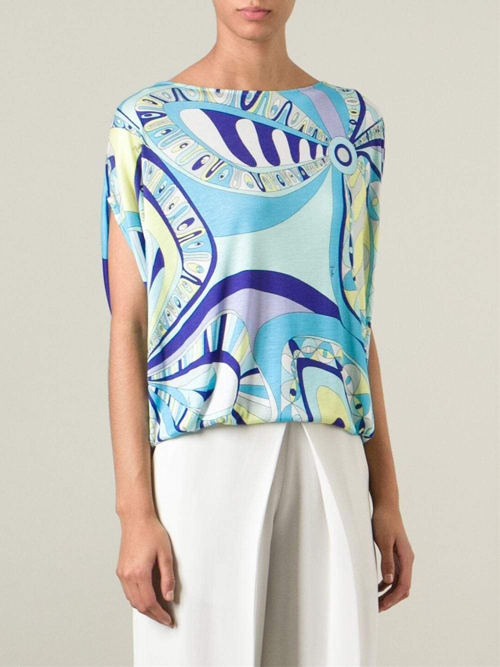 EMILIO PUCCI-Batwing Boxy Top-