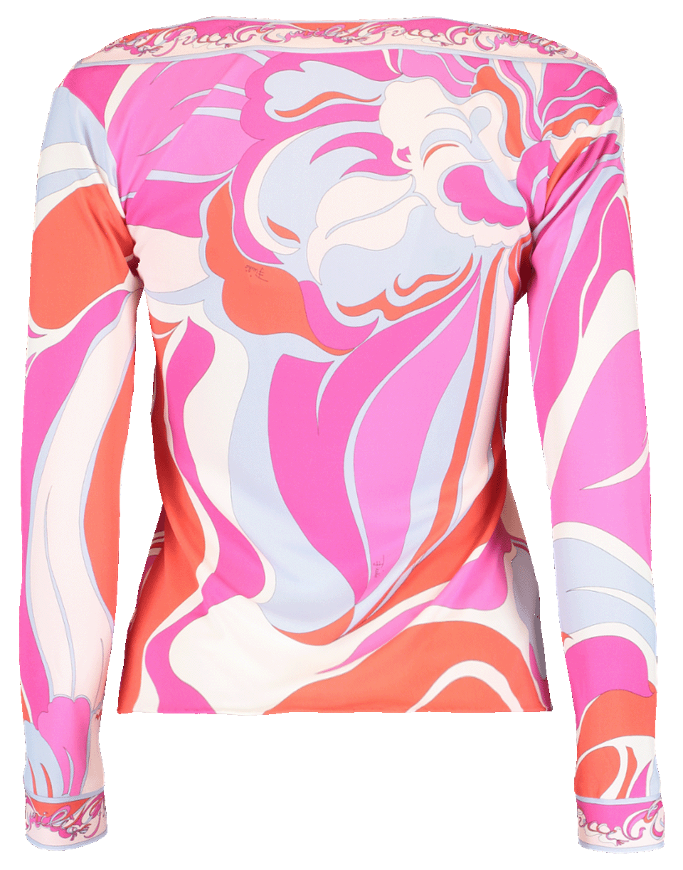 EMILIO PUCCI-Riviera Bateau Neck Top-