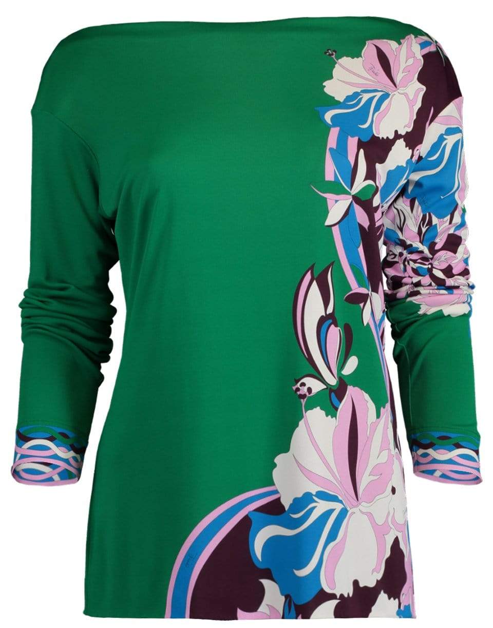 EMILIO PUCCI-Fitted Boatneck Top-