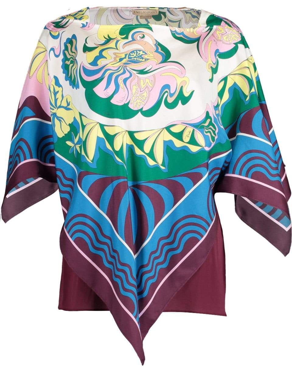 EMILIO PUCCI-Poncho Top with Cami-