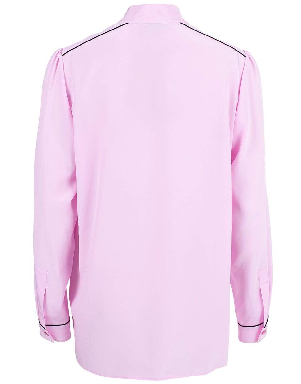 EMILIO PUCCI-V-Neck Top with Neck Tie-