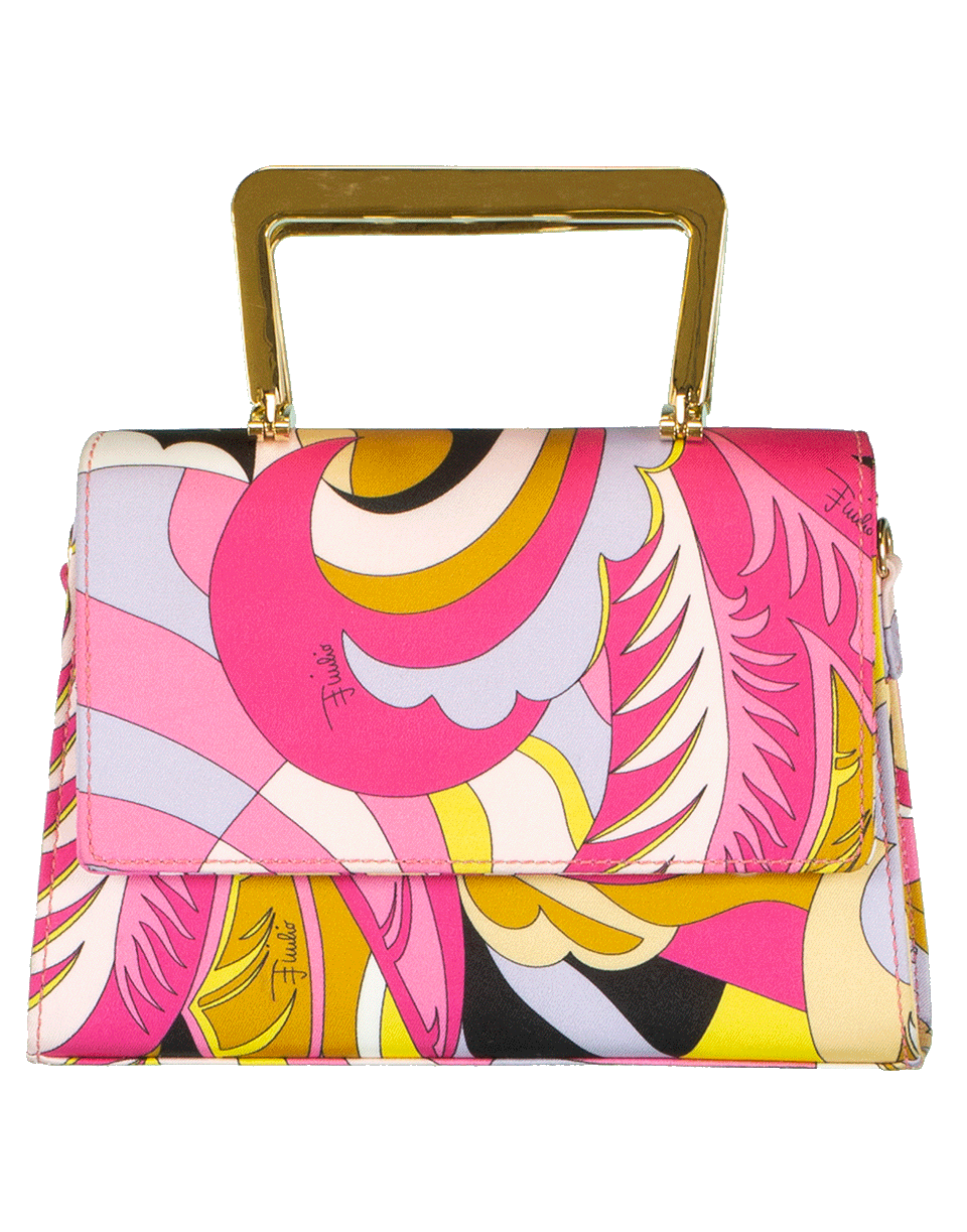 EMILIO PUCCI-Printed Pouchette Chain Bag-PINK