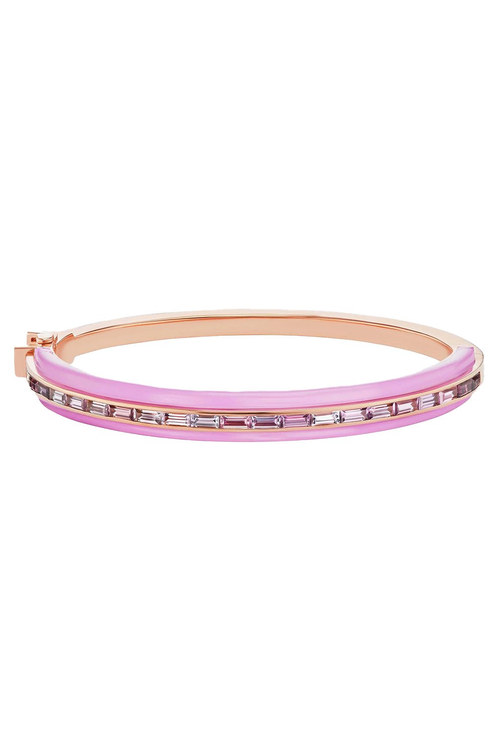 EMILY P WHEELER-Pink Enamel Tired Bracelet-ROSE GOLD