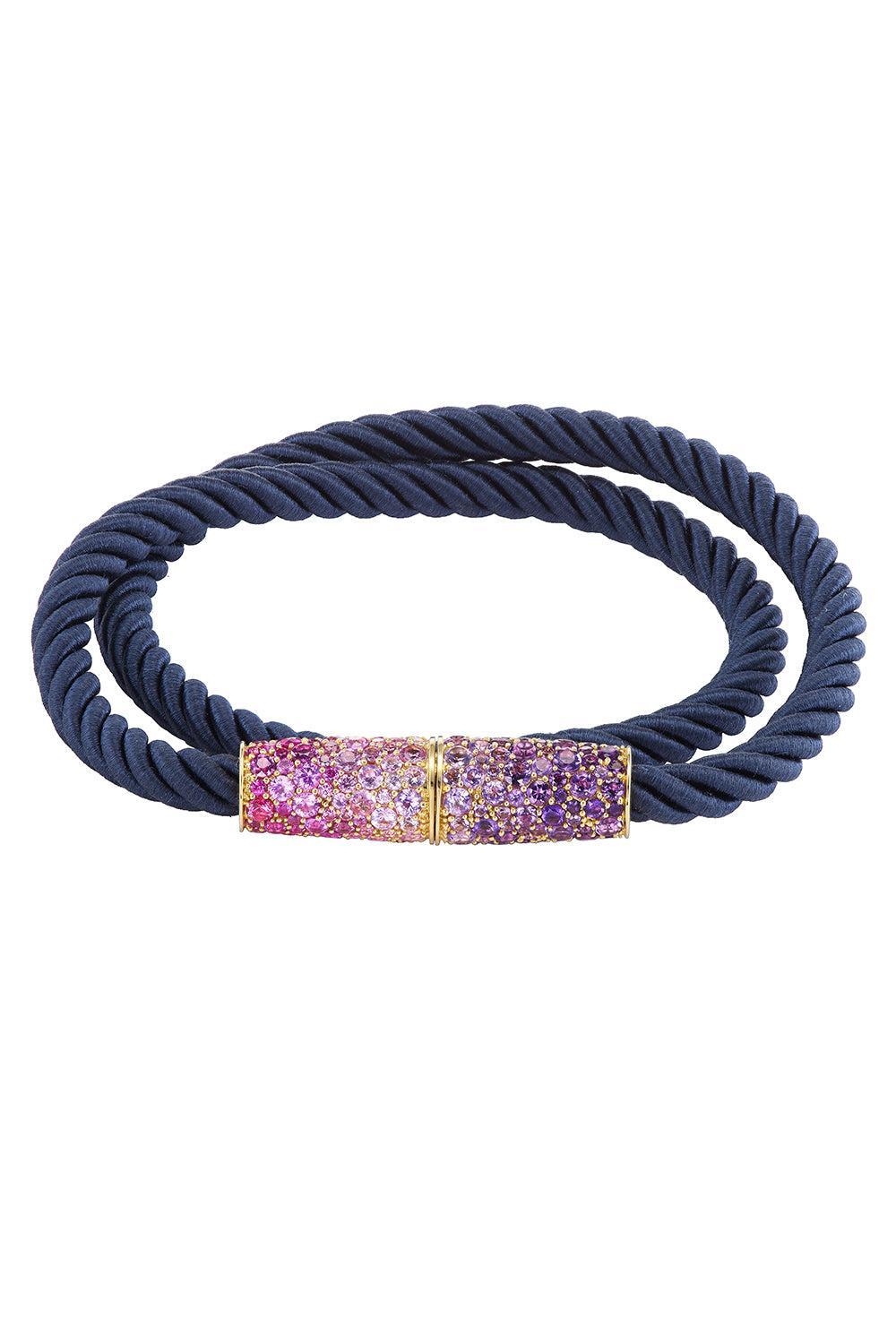 Navy Wrap Bracelet-YELLOW GOLD-M-JEWELRYFINE JEWELBRACELET O-EMILY P WHEELER
