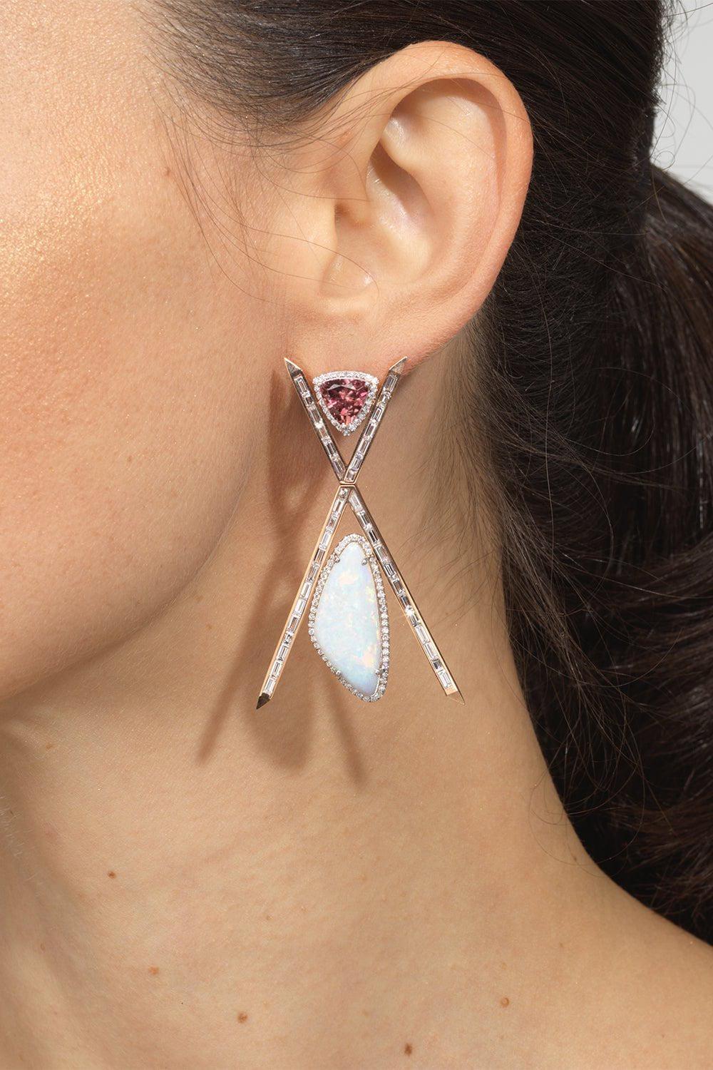EMILY P WHEELER-Divide Earrings-ROSE GOLD