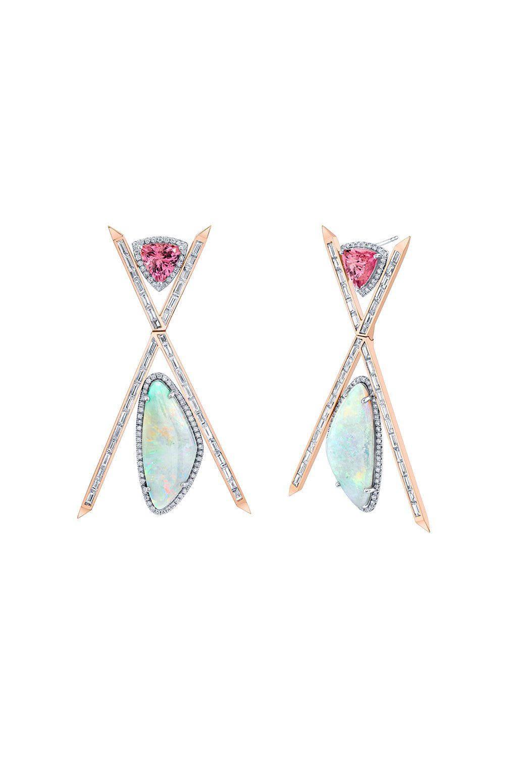 EMILY P WHEELER-Divide Earrings-ROSE GOLD