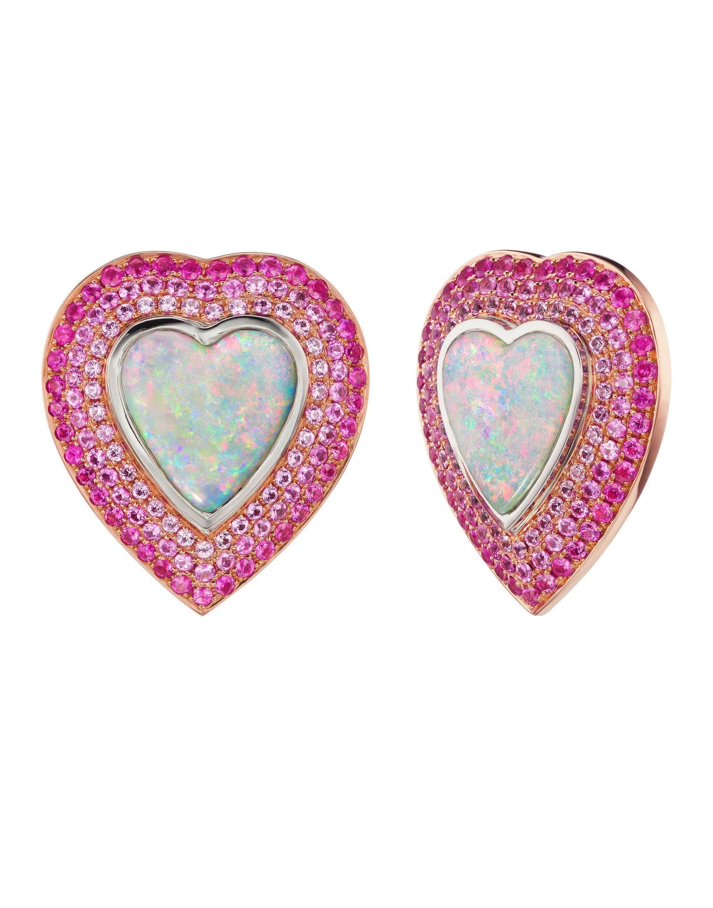 EMILY P WHEELER-Opal Heart Earrings-ROSE GOLD
