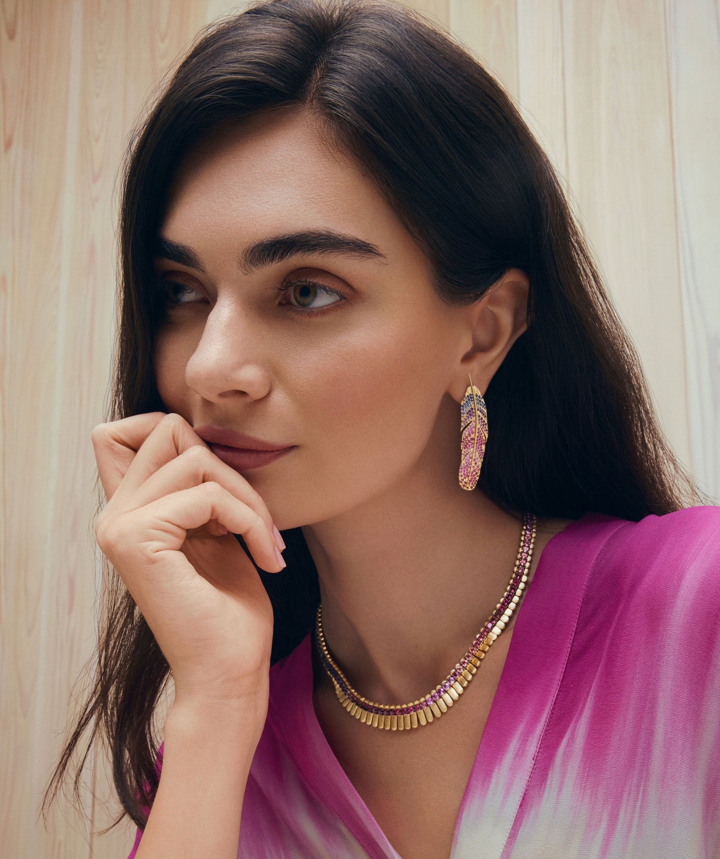 EMILY P WHEELER-Feather Earrings-YELLOW GOLD