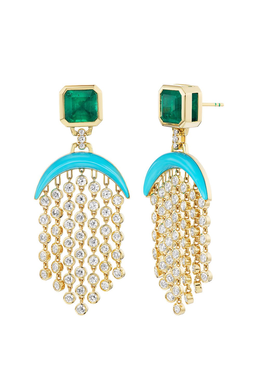 EMILY P WHEELER-Fringe Earrings-YELLOW GOLD