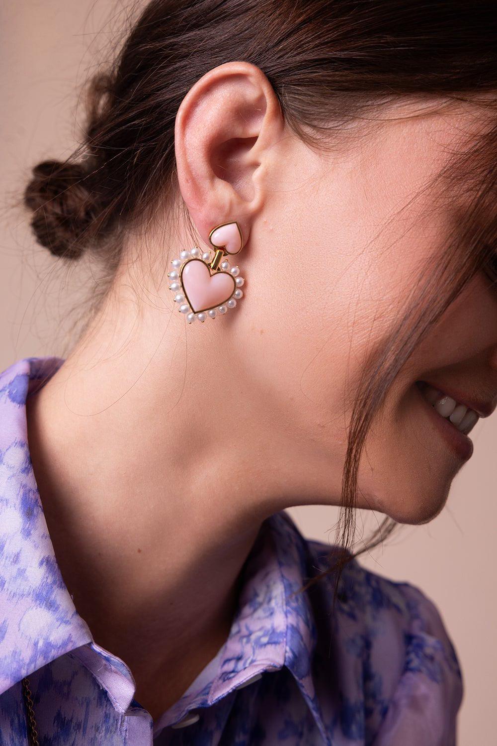 EMILY P WHEELER-Queen Of Hearts Earrings-YELLOW GOLD