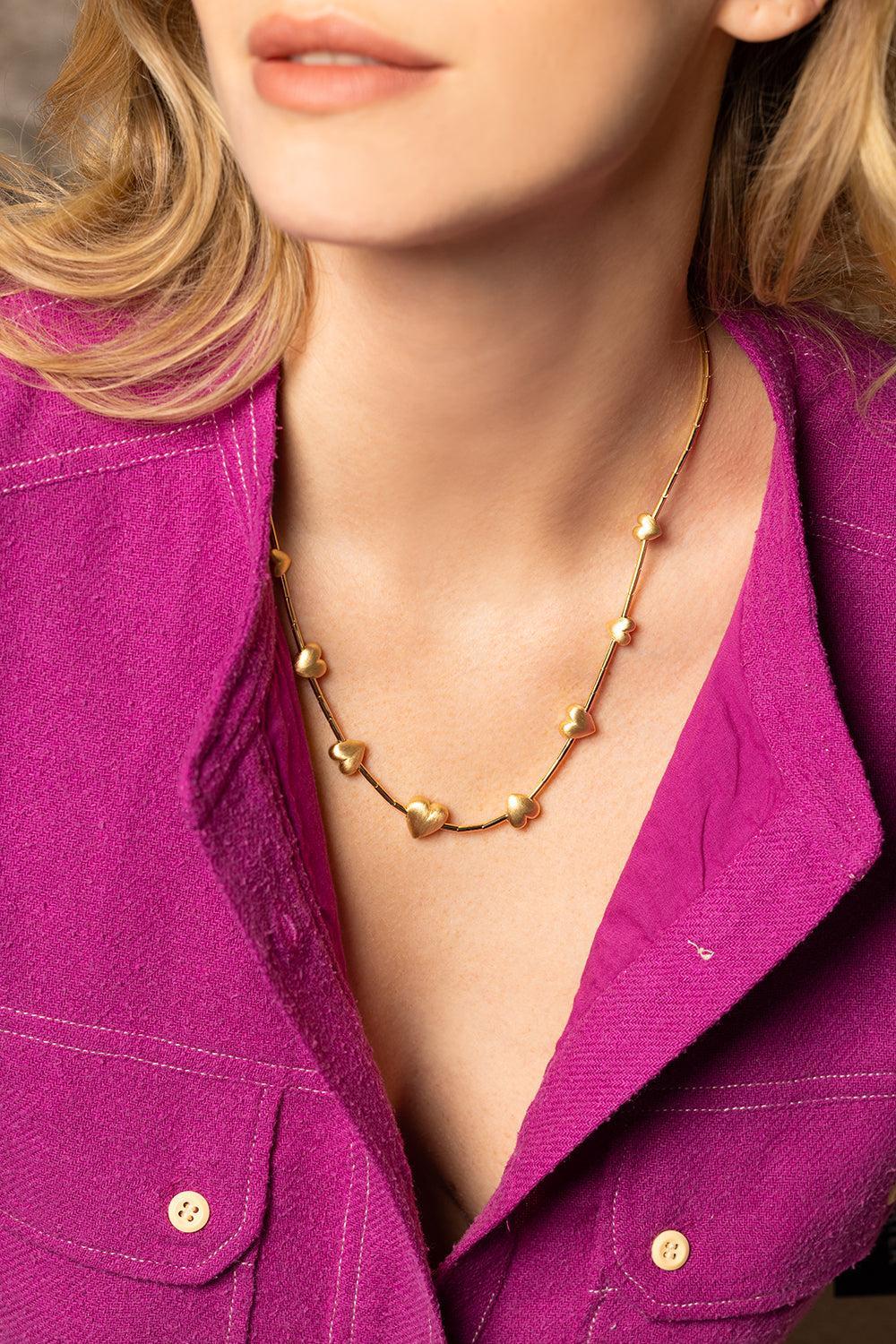 Canyon Heart Necklace-YELLOW GOLD-JEWELRYFINE JEWELNECKLACE O-EMILY P WHEELER