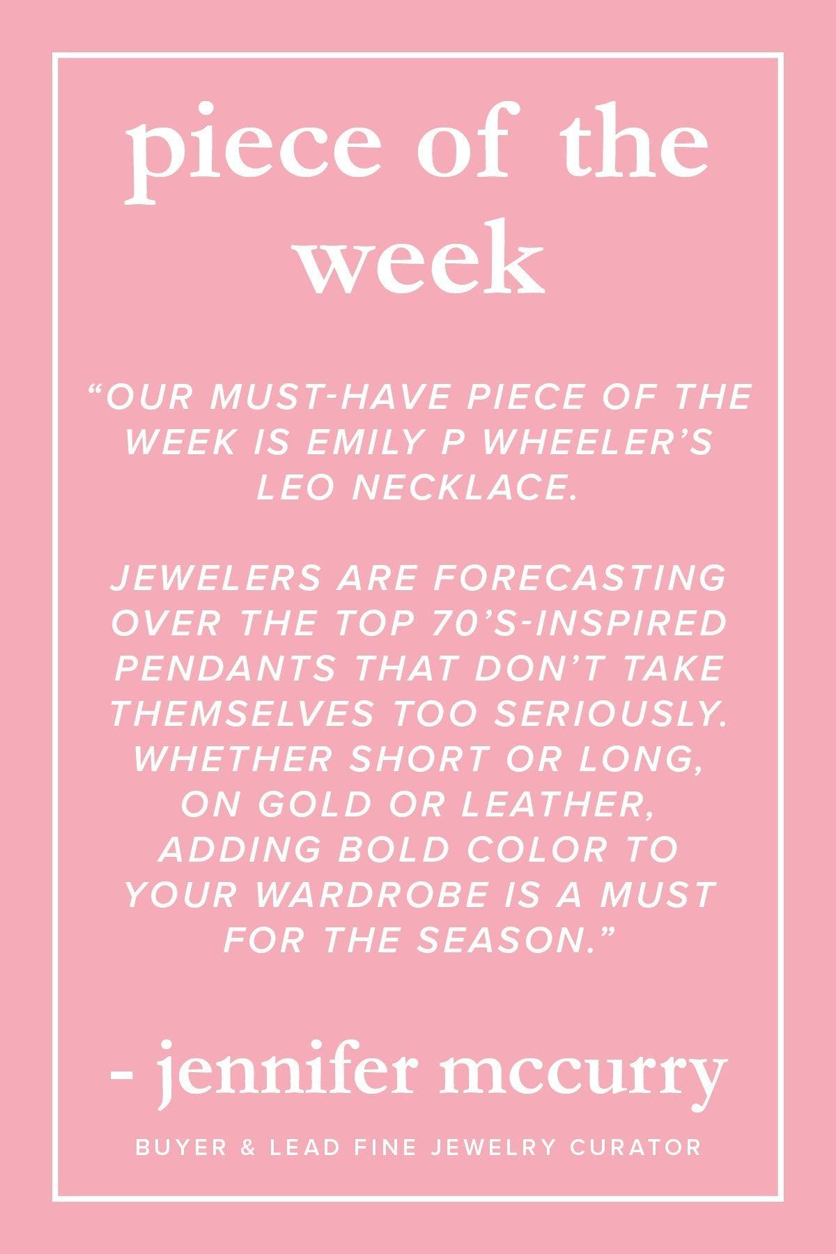 EMILY P WHEELER-Leo Necklace-YELLOW GOLD