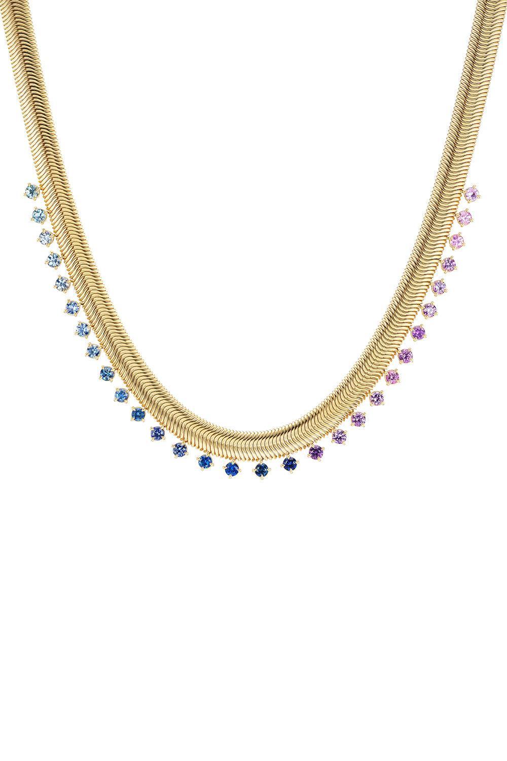Ombre Snake Chain Necklace-YELLOW GOLD-JEWELRYFINE JEWELNECKLACE O-EMILY P WHEELER