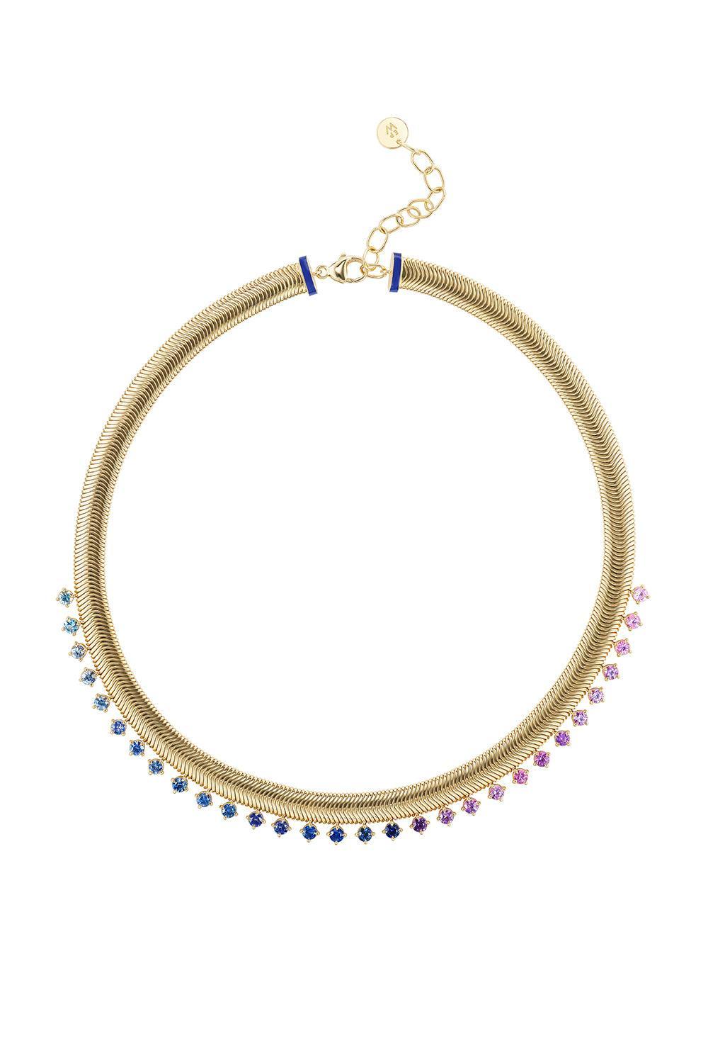 Ombre Snake Chain Necklace-YELLOW GOLD-JEWELRYFINE JEWELNECKLACE O-EMILY P WHEELER