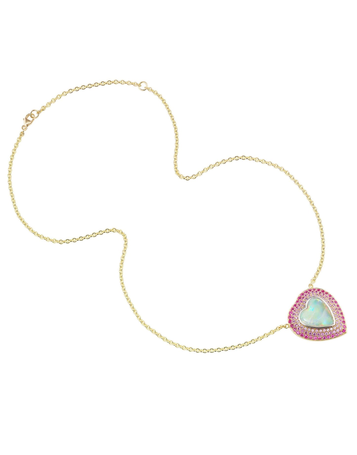 EMILY P WHEELER-Opal Heart Necklace-YELLOW GOLD