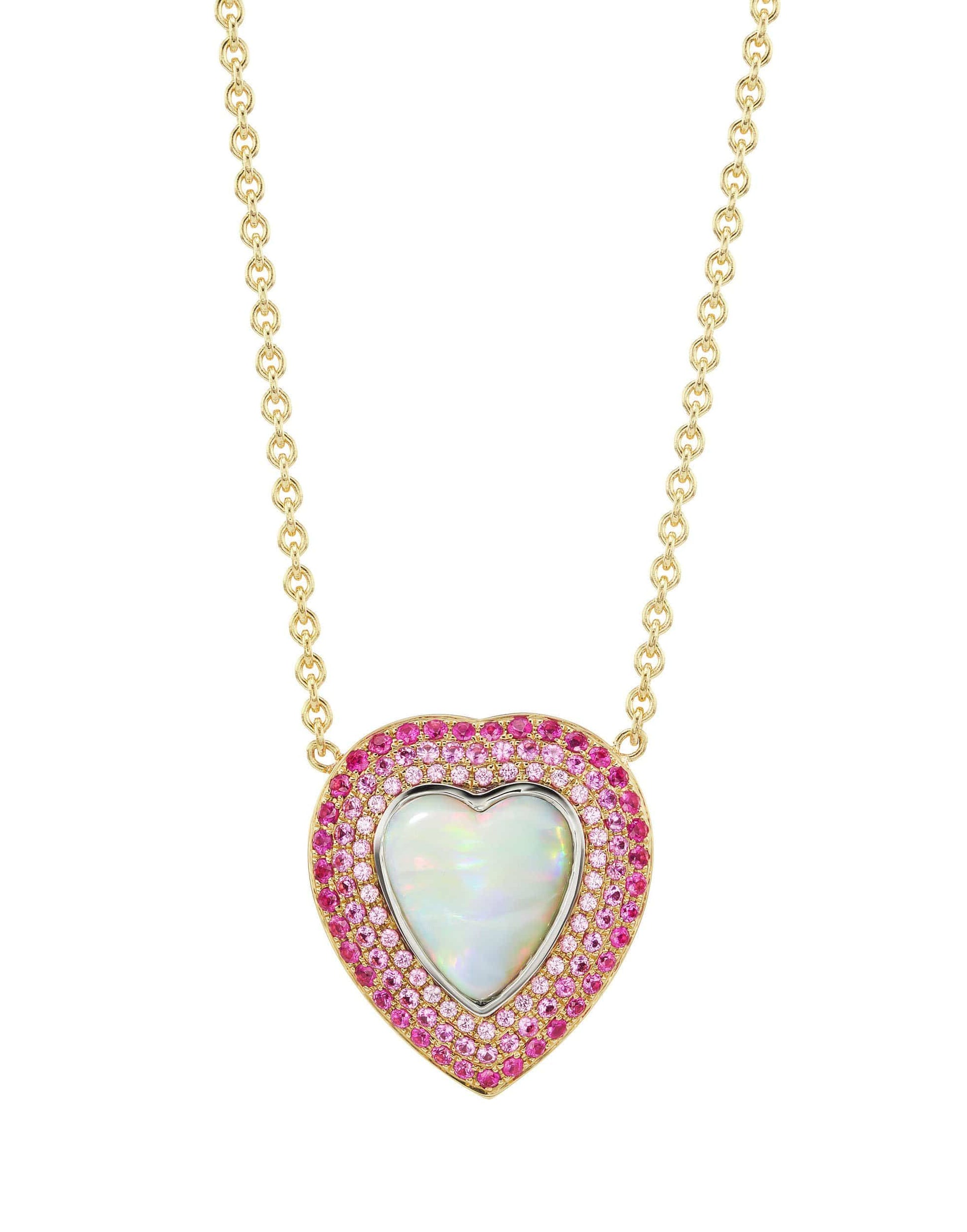 EMILY P WHEELER-Opal Heart Necklace-YELLOW GOLD