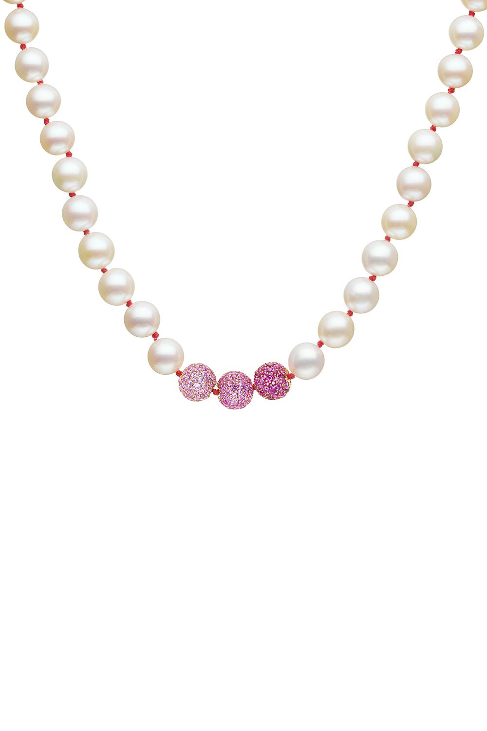 EMILY P WHEELER-Silk Knotted Layering Pearl Necklace-YELLOW GOLD