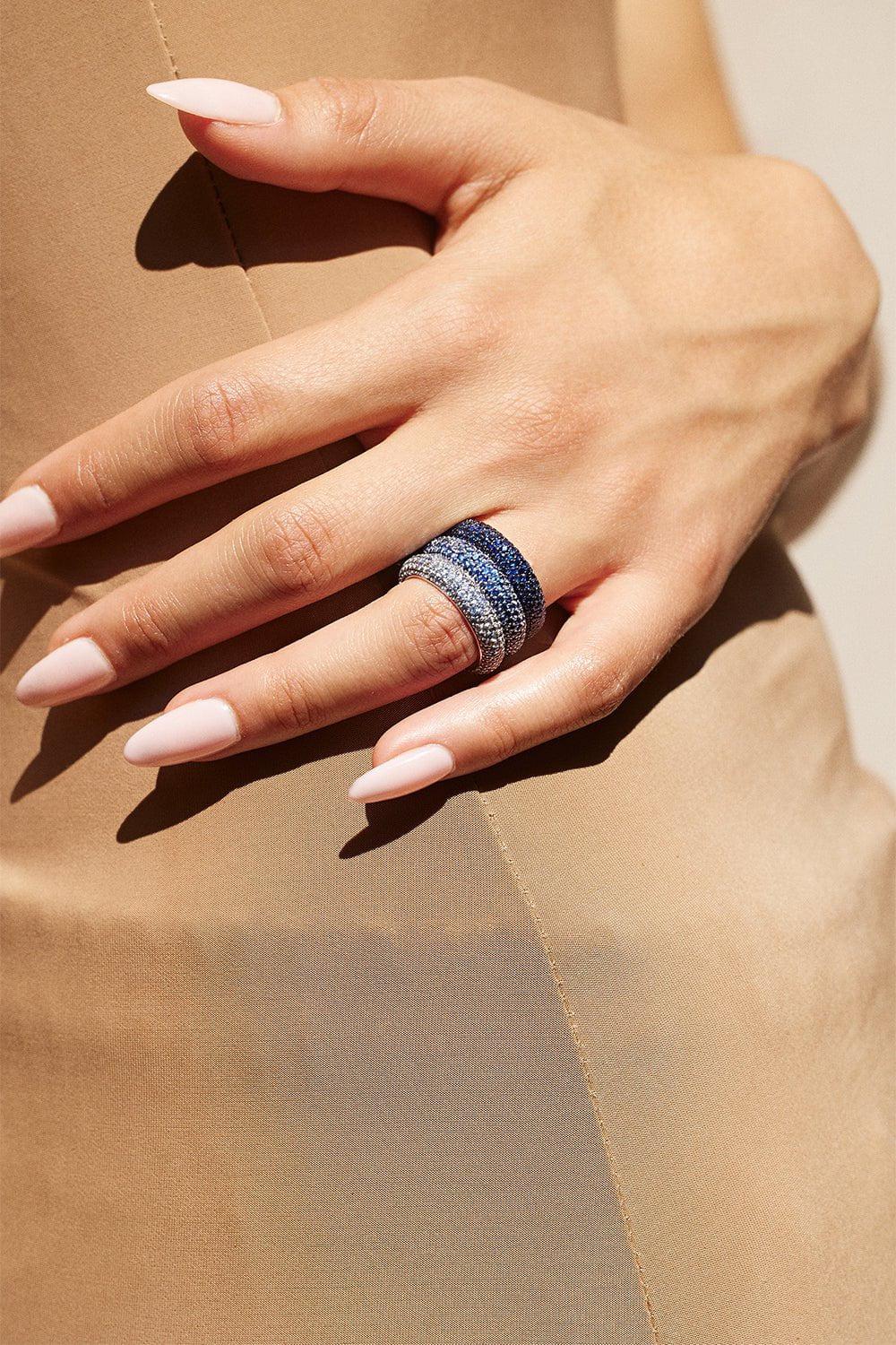 EMILY P WHEELER-Puffy Band Ring - Black-BLACK GOLD
