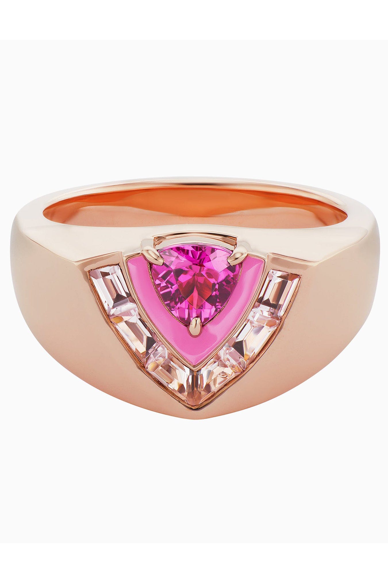 EMILY P WHEELER-Tiered Signet Ring-ROSE GOLD